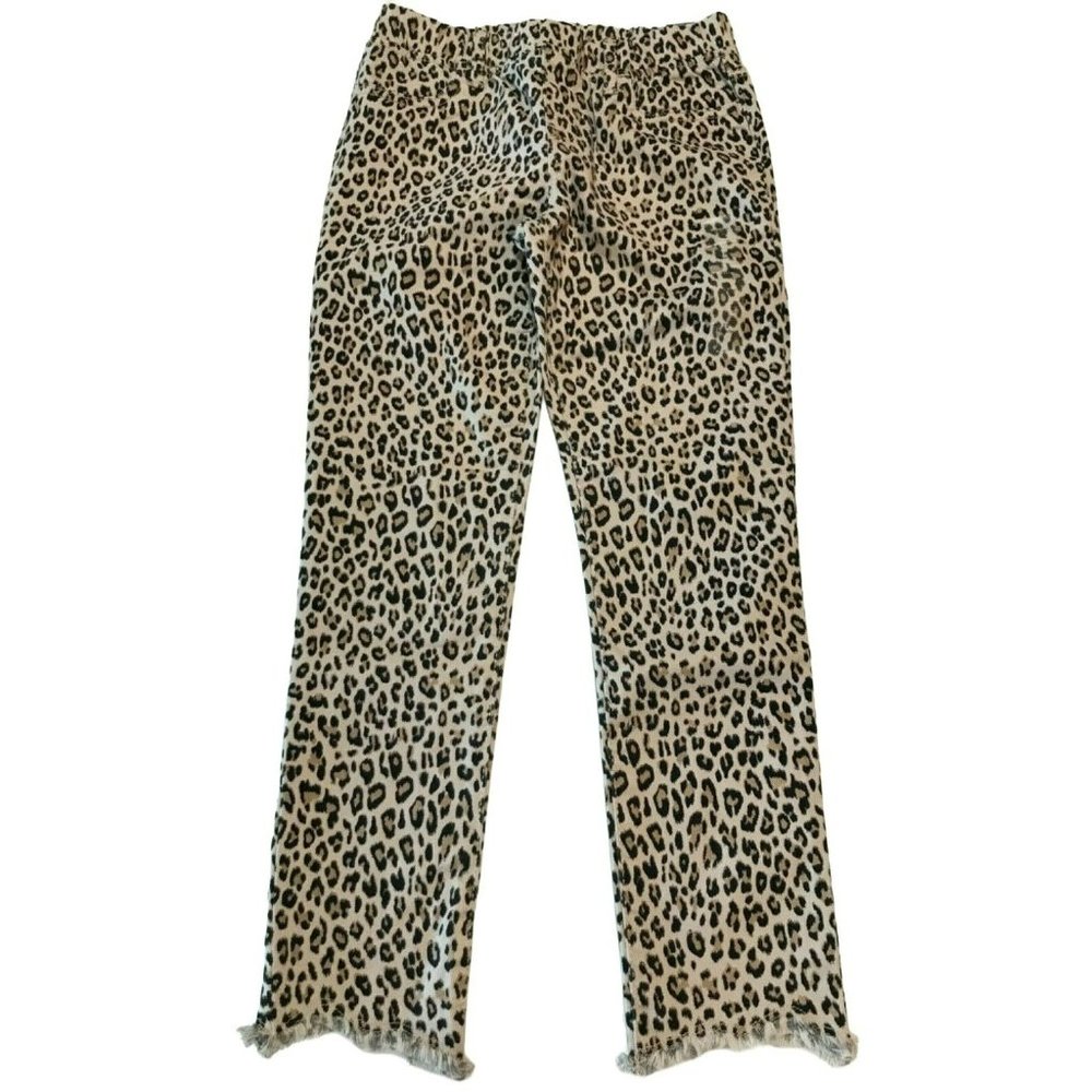 NWT GAP Girls High Stretch Jegging Ankle Sz 12 Brown Beige Animal Print #31563